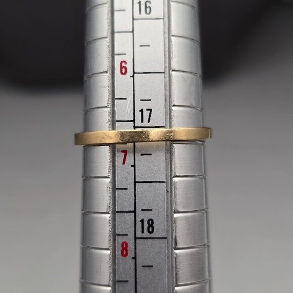 10K Yellow Gold Garnet & Diamond Ring Size 7 Signed CI 9 Oval Gemstones 3.03g - Picture 11 of 12